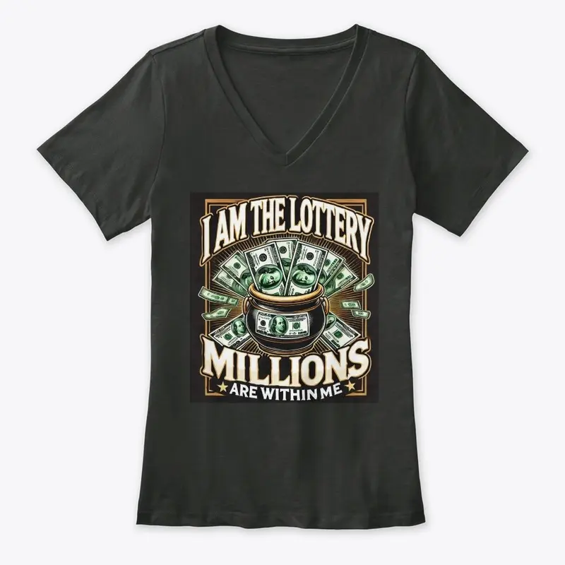 I AM THE LOTTERY... (WOMENS V NECK)